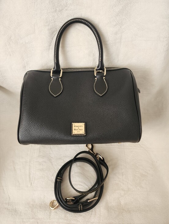 Dooney & Bourke Handbags - Dooney & Bourke Black Pebble Grain Satchel